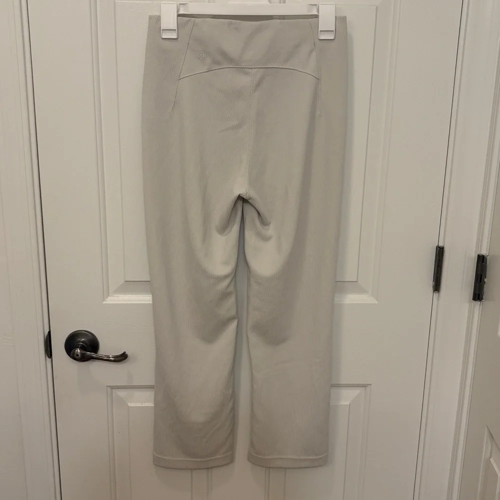 Lululemon Ribbed Softstreme Zip-Leg High-Rise Cropped Pants 25